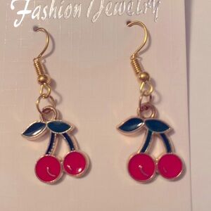 Cherry dangle earrings